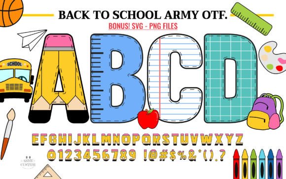 Back to School Army: A Creative Color Font for Impactful Design