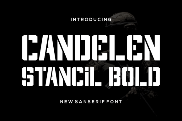 Candelen: A Modern Stencil Font for Bold Visual Impact