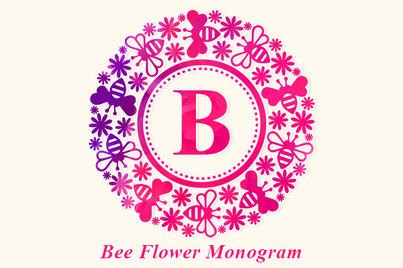 Discover the Elegance of Bee Flower Monogram