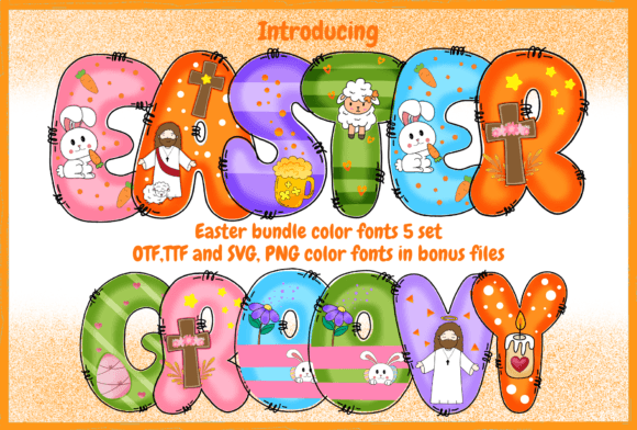 Easter Groovy: The Whimsical Color Font for Modern Design