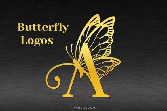 Elegant Butterfly Logos: A Stylish Decorative Font for Creative Projects