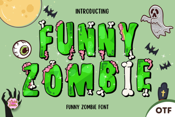 Funny Zombie Font: Injecting Humor into Horror Design