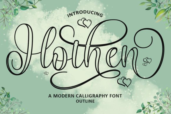 Hothen Outline: A Sweet Handwritten Font for Modern Design