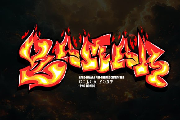 Qamar: Igniting Visual Projects with Fire Graffiti Style
