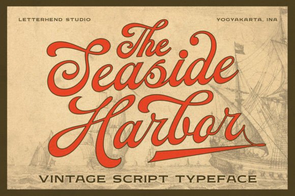 Seaside Harbor: A Vintage Script Font for Timeless Design